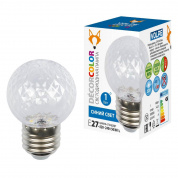 Лампа светодиодная E27 1W прозрачная LED-D45-1W/BLUE/E27/CL/С PINEAPPLE UL-00010066