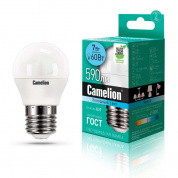 Лампа светодиодная Camelion E27 7W 4500K LED7-G45/845/E27 12072