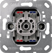 Выключатель одноклавишный  двухполюсный Gira System 55 10A 250V 010200