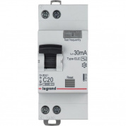 Выключатель автоматический дифференциального тока Legrand RX3 2П 20А 6кА AC 419400