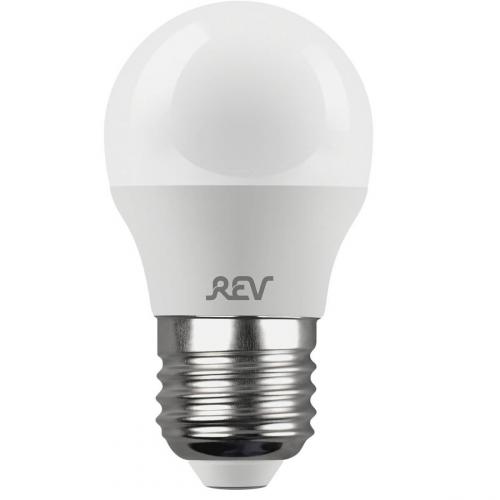 Лампа светодиодная REV G45 Е27 9W 4000K нейтральный белый свет шар 32409 6 фото 2