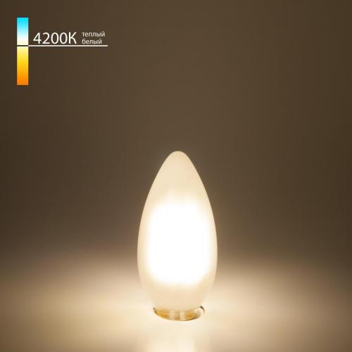 Лампа светодиодная филаментная Elektrostandard E14 7W 4200K матовая a049063 фото 2