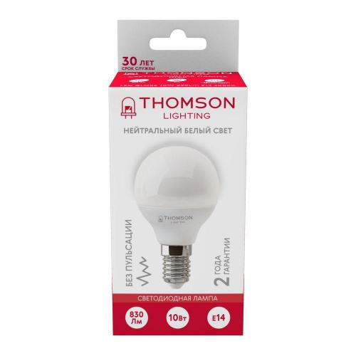 Лампа светодиодная Thomson E14 10W 4000K шар матовая TH-B2036 фото 3