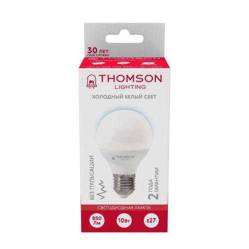 Лампа светодиодная Thomson E27 10W 6500K шар матовая TH-B2320 фото 3