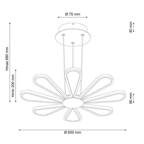 Подвесная люстра Lucia Tucci Miracoli 200.8 LED фото 2