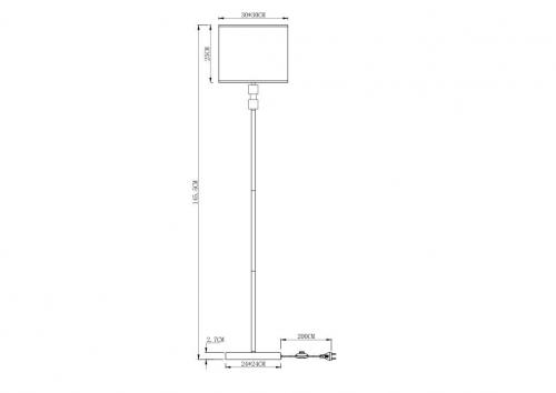 Торшер Arte Lamp North A5896PN-1PB фото 2