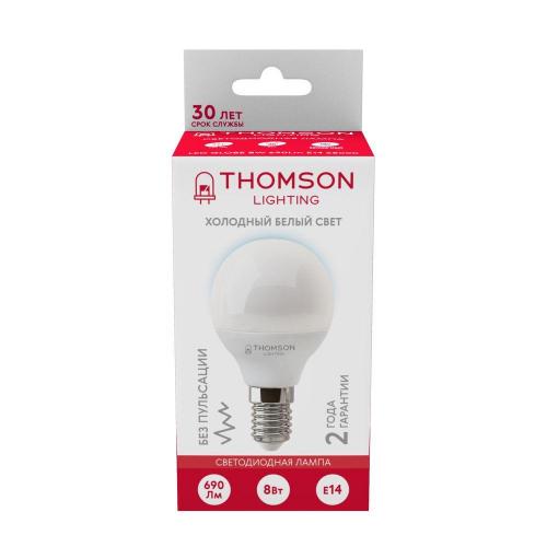 Лампа светодиодная Thomson E14 8W 6500K шар матовая TH-B2316 фото 4