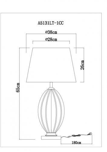 Настольная лампа Arte Lamp Beverly A5132LT-1CC фото 3