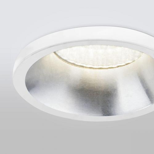 Встраиваемый светодиодный светильник Elektrostandard 15269/LED белый/сатин никель a056020 фото 3