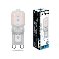 Лампа светодиодная Feron G9 5W 6400K Прямосторонняя Матовая LB-430 25638