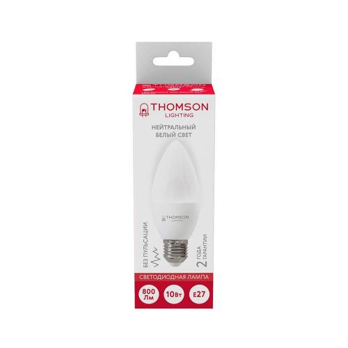 Лампа светодиодная Thomson E27 10W 4000K свеча матовая TH-B2024 фото 4