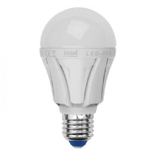 Лампа светодиодная Uniel E27 12W 3000K матовая LED-A60 12W/WW/E27/FR PLP01WH UL-00001526