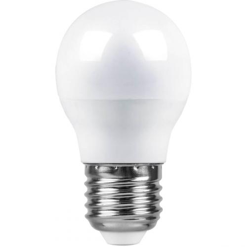 Лампа светодиодная Feron E27 7W 2700K Шар Матовая LB-95 25481 фото 2