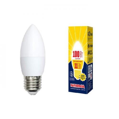 Лампа светодиодная E27 11W 3000K матовая LED-C37-11W/WW/E27/FR/NR UL-00003815