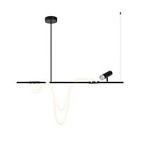 Подвесной светодионый светильник Kink Light Кайли черный 08039-120A,19