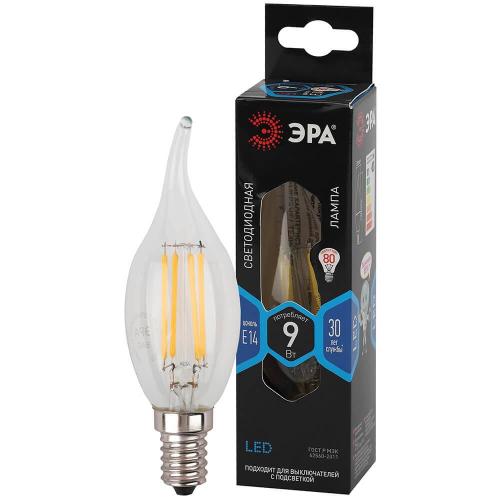 Лампа светодиодная филаментная ЭРА E14 9W 4000K прозрачная F-LED BXS-9W-840-E14 Б0047005 фото 2