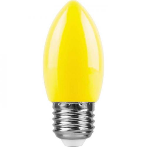 Лампа светодиодная Feron E27 1W желтая LB-376 25927