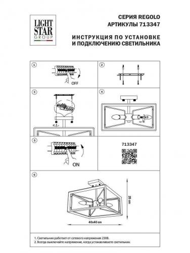 Потолочная люстра Osgona Regolo 713347 фото 2