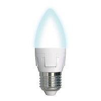 Лампа светодиодная Uniel E27 7W 4000K матовая LED-C37 7W/NW/E27/FR PLP01WH UL-00002412