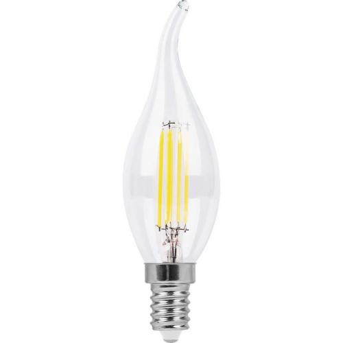 Лампа светодиодная филаментная Feron E14 7W 2700K Свеча на ветру Матовая LB-67 25786 фото 2