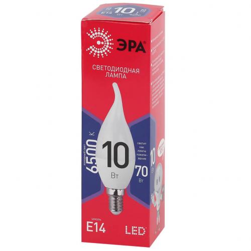 Лампа светодиодная ЭРА E14 10W 6500K матовая BXS-10W-865-E14 R Б0045343 фото 3