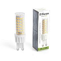 Лампа светодиодная Feron G9 13W 4000K прозрачная LB-436 38153