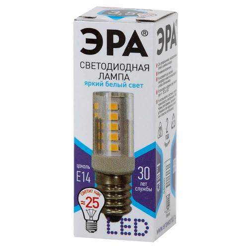 Лампа светодиодная ЭРА E14 3,5W 4000K прозрачная LED T25-3,5W-CORN-840-E14 Б0028745 фото 4