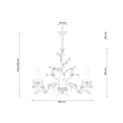 Подвесная люстра Lucia Tucci Fiori Di Rose 1770.6 фото 2