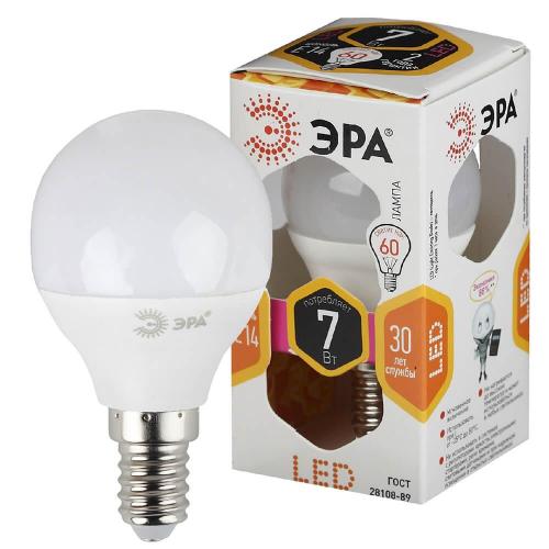 Лампа светодиодная ЭРА E14 7W 2700K матовая LED P45-7W-827-E14 Б0020548 фото 3