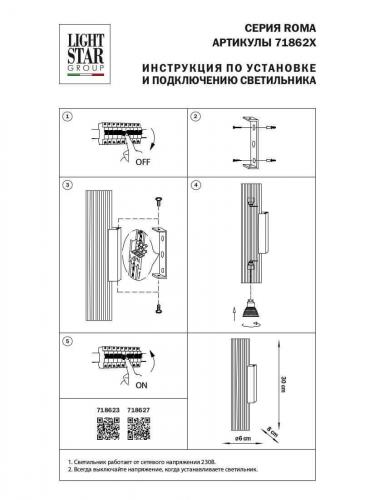 Настенный светильник Lightstar Roma 718623 фото 3