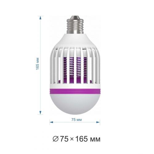 Лампа светодиодная антимоскитная Apeyron E27 15W 6500K белая 13-05 фото 2