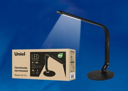 Настольная лампа Uniel TLD-555 Black/LED/500Lm/5500K/Dimmer/USB UL-00003648 фото 2