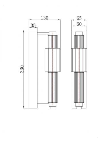 Настенный светильник Maytoni Verticale MOD308WL-L9GN3K фото 2