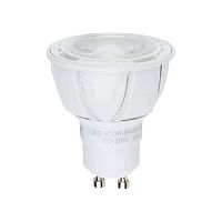 Лампа светодиодная диммируемая Uniel GU10 6W 3000K матовая LED-JCDR 6W/WW/GU10/FR/DIM PLP01WH UL-00003990