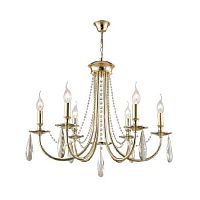 Подвесная люстра Crystal Lux Victoria SP6 Gold/Amber