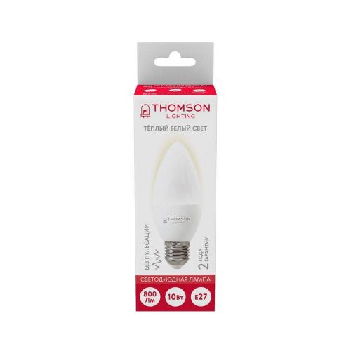 Лампа светодиодная Thomson E27 10W 3000K свеча матовая TH-B2023 фото 4