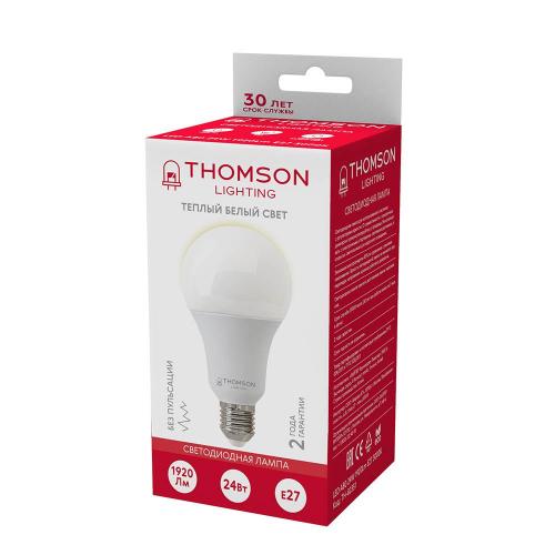 Лампа светодиодная Thomson E27 24W 3000K груша матовая TH-B2351 фото 3