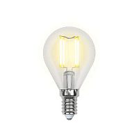 Лампа светодиодная филаментная Uniel E14 6W 3000K прозрачная LED-G45-6W/WW/E14/CL UL-00000197