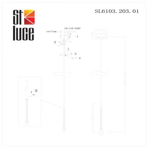 Подвесной светодиодный светильник ST Luce Faenza SL6103.203.01 фото 2