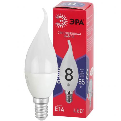 Лампа светодиодная ЭРА E14 8W 6500K матовая BXS-8W-865-E14 R Б0045345 фото 2