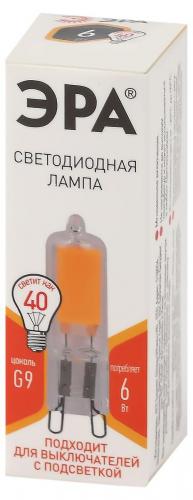 Лампа светодиодная ЭРА G9 6W 2700K прозрачная LED JCD-6W-GL-827-G9 Б0049085 фото 2