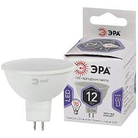 Лампа светодиодная ЭРА GU5.3 12W 6000K матовая LED MR16-12W-860-GU5.3 Б0049075