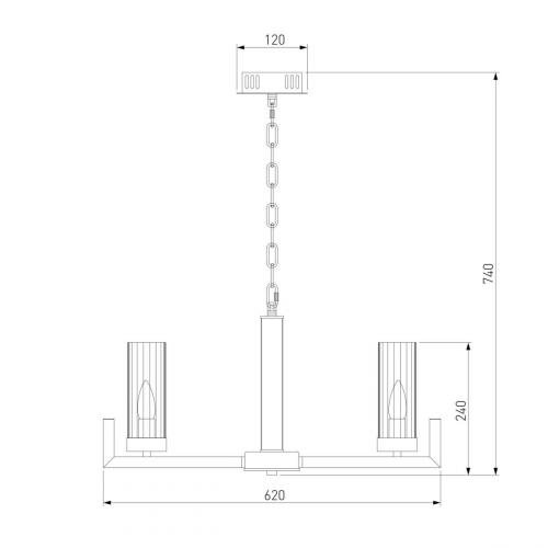 Подвесная люстра Eurosvet Arganie 60133/6 серебро фото 2