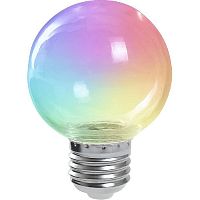 Лампа светодиодная Feron E27 3W RGB прозрачный LB-371 38133