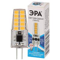 Лампа светодиодная ЭРА G4 2,5W 4000K прозрачная LED-JC-2,5W-220V-SLC-840-G4 Б0049092