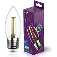 Лампа светодиодная филаментная REV C37 E27 7W DECO Premium теплый свет свеча 32425 6