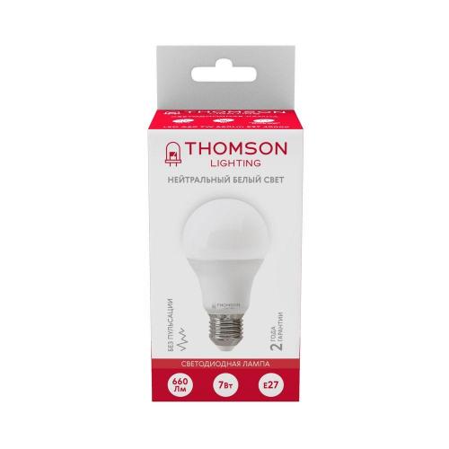 Лампа светодиодная Thomson E27 7W 4000K груша матовая TH-B2002 фото 2
