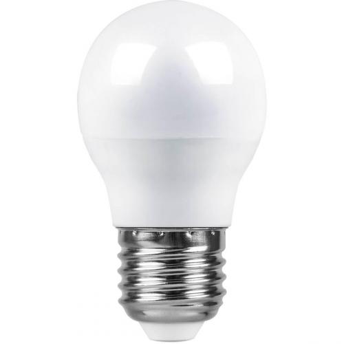 Лампа светодиодная Feron E27 7W 6400K Шар Матовая LB-95 25483 фото 2