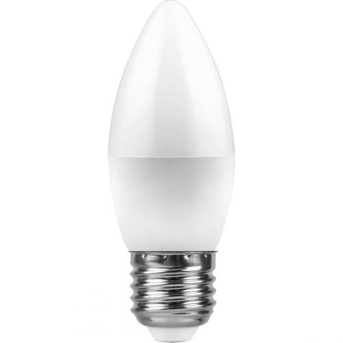 Лампа светодиодная Feron E27 7W 4000K Свеча Матовая LB-97 25759 фото 2