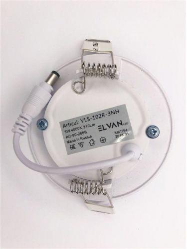 Встраиваемый светодиодный светильник Elvan VLS-102R-3W-NH-Wh фото 2
